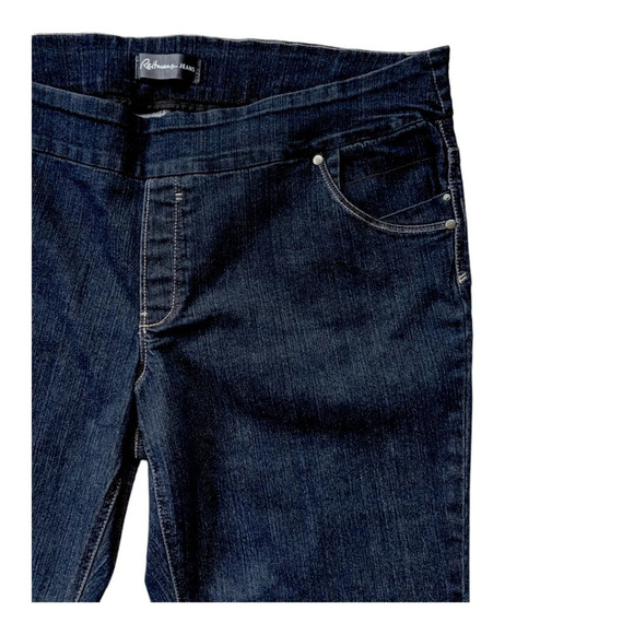 Reitmans Denim Dark Wash Black Stretch Walking Shorts Capris 22 - Picture 3 of 10